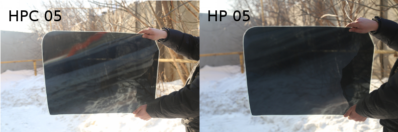 Сравнение плёнки SunTek HP с HPC_2