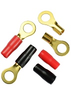 Клемма ARIA 8GA Ring terminals (2 черные + 2 красные)