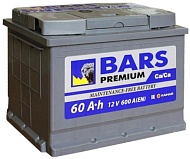 60Ач Аккумулятор BARS Premium прямая полярность