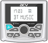 USB-магнитола ACV AMR-602SW морская квадратная